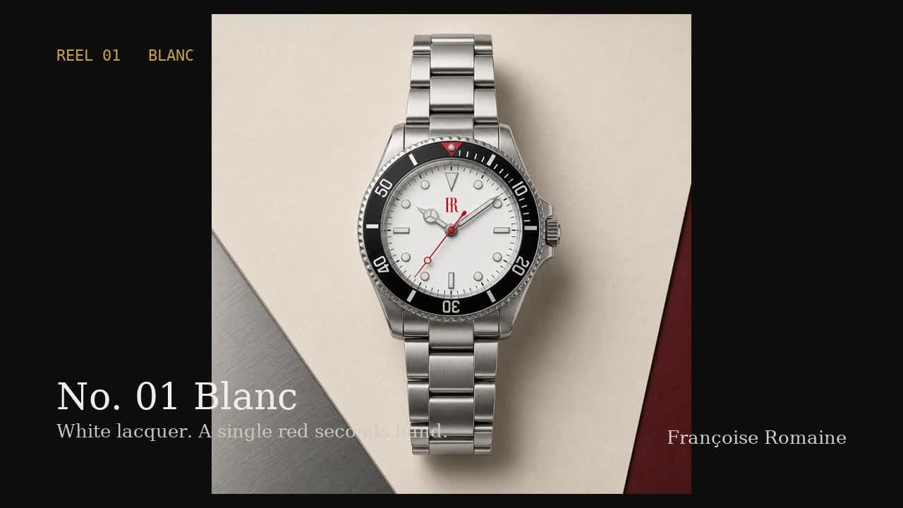Françoise Romaine dive watch, film still
